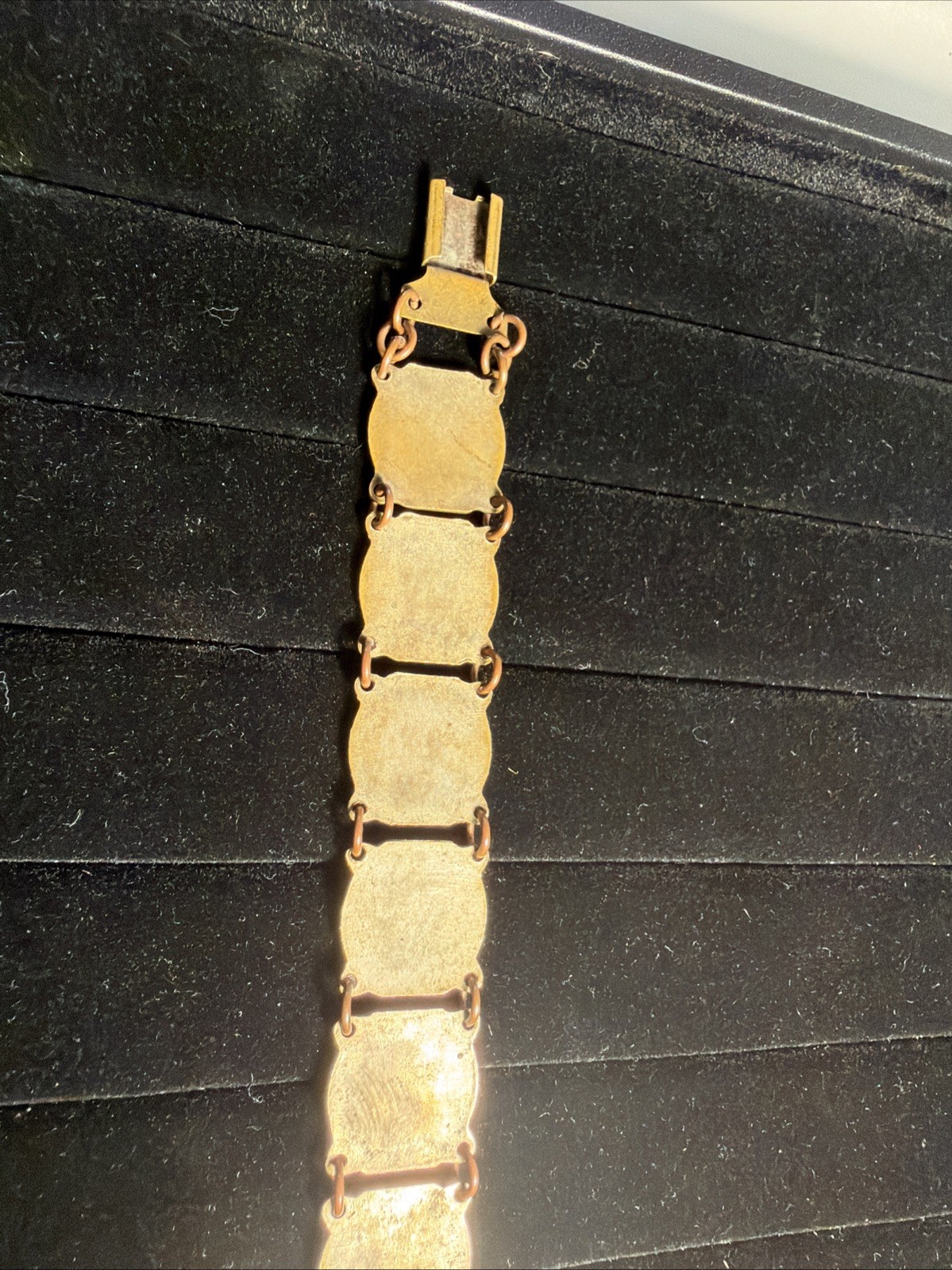 Vintage France Silver Tone Panel Souvenir Bracelet Famous Buildings & Monuments