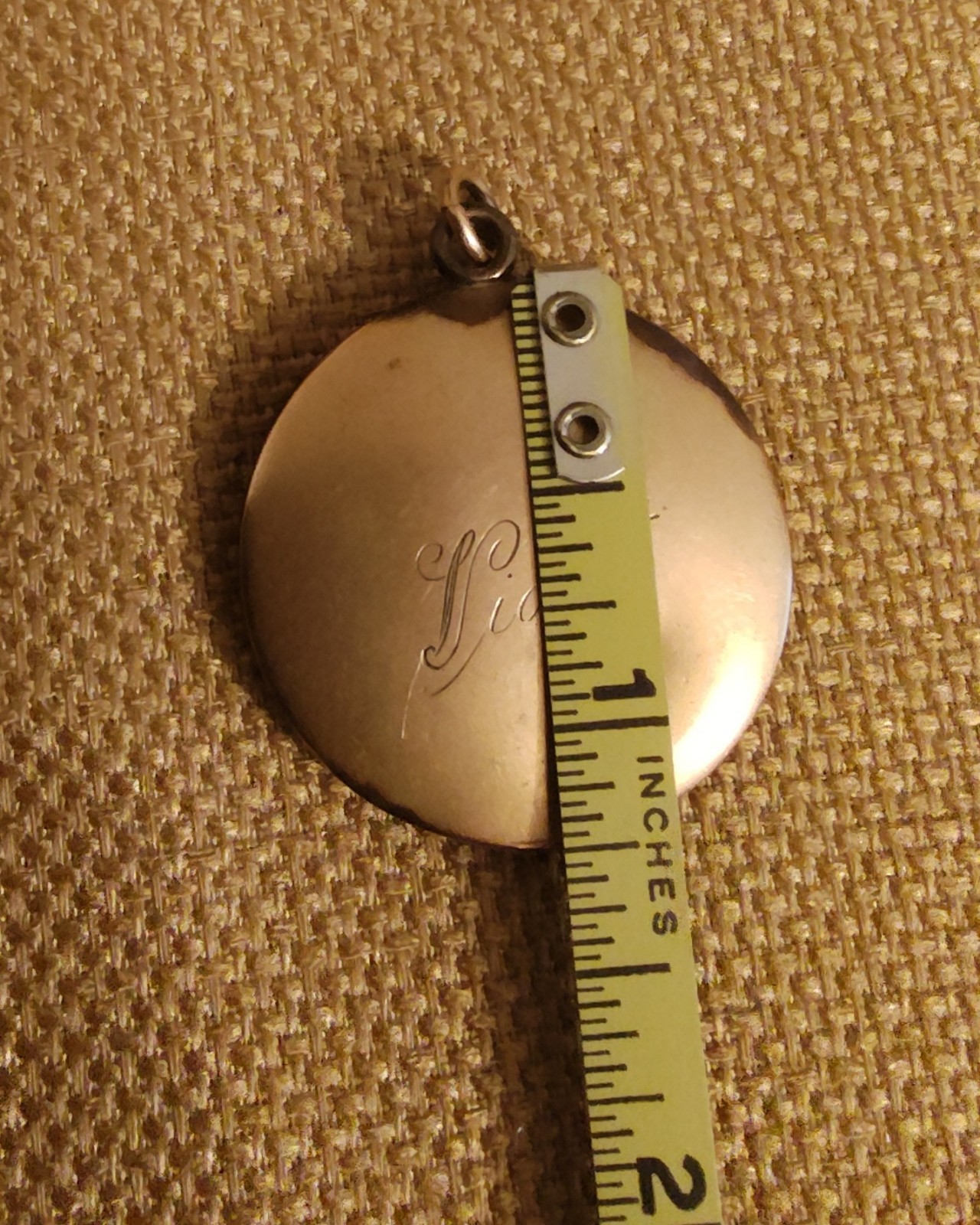 Antique Locket Pictures Marked AAG With A Flag Inside On Both Sides Goldfield?