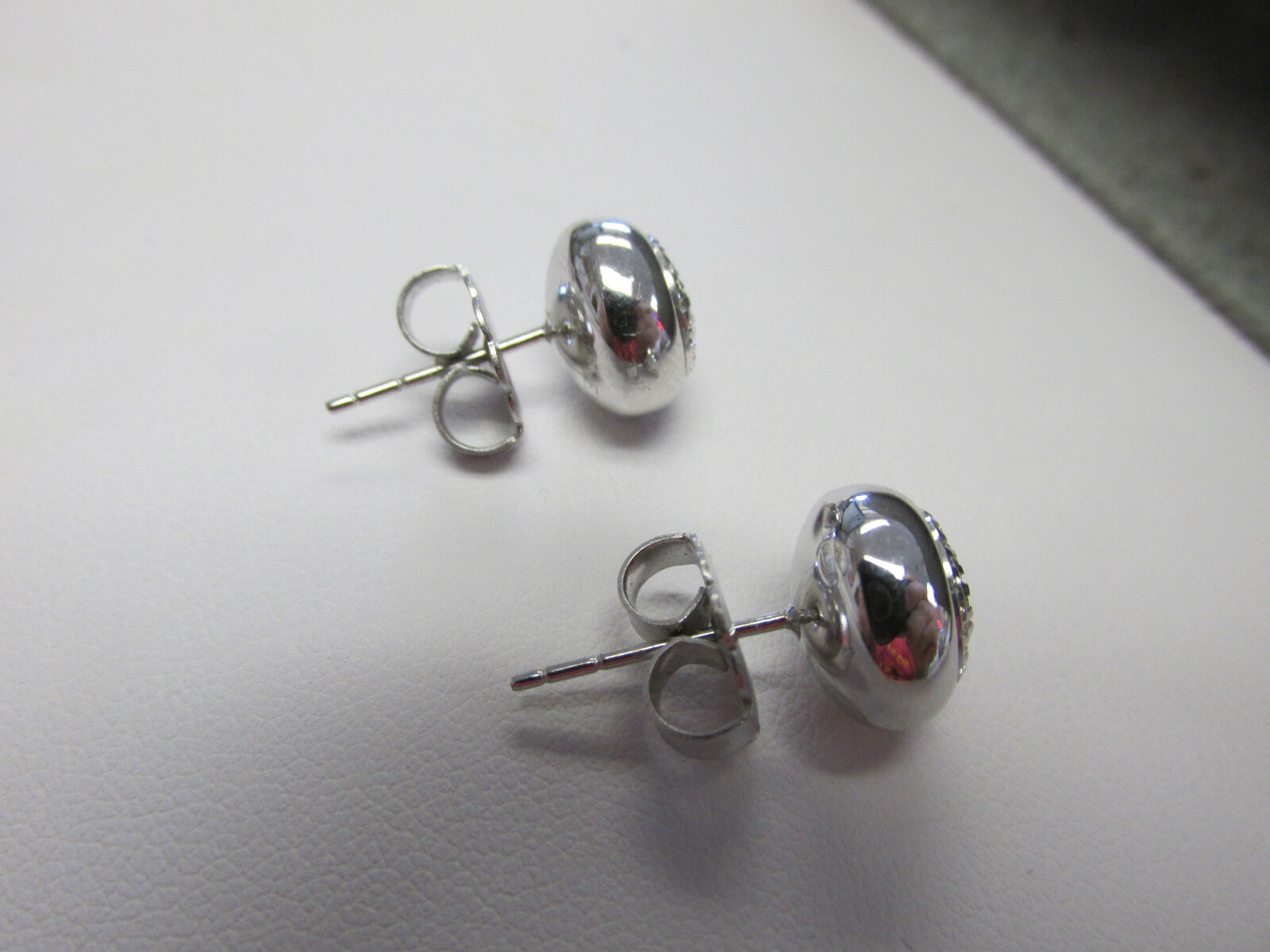 Stunning CHIMENTO Diamond Earrings Studs 18k White Gold Must See!!! MAKE OFFER