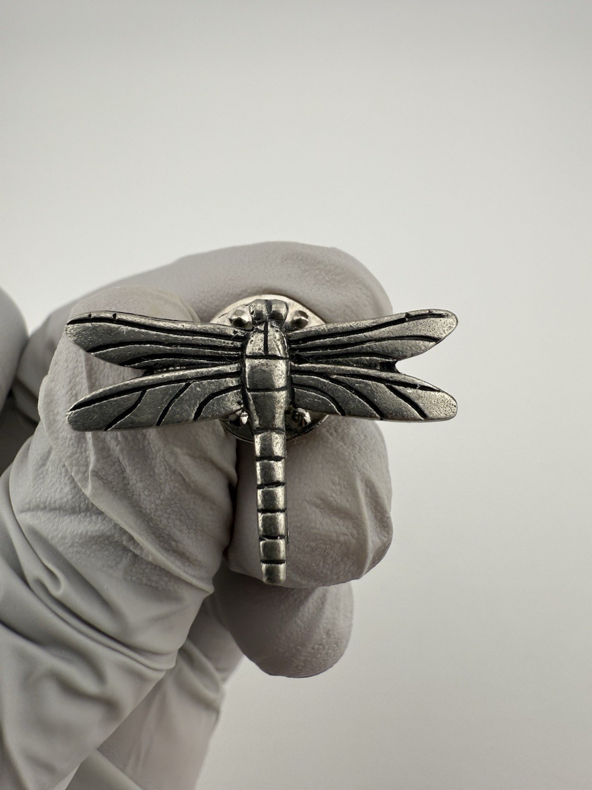 VTG Small Dragon Fly Pewter? Lapel Pin by Clift