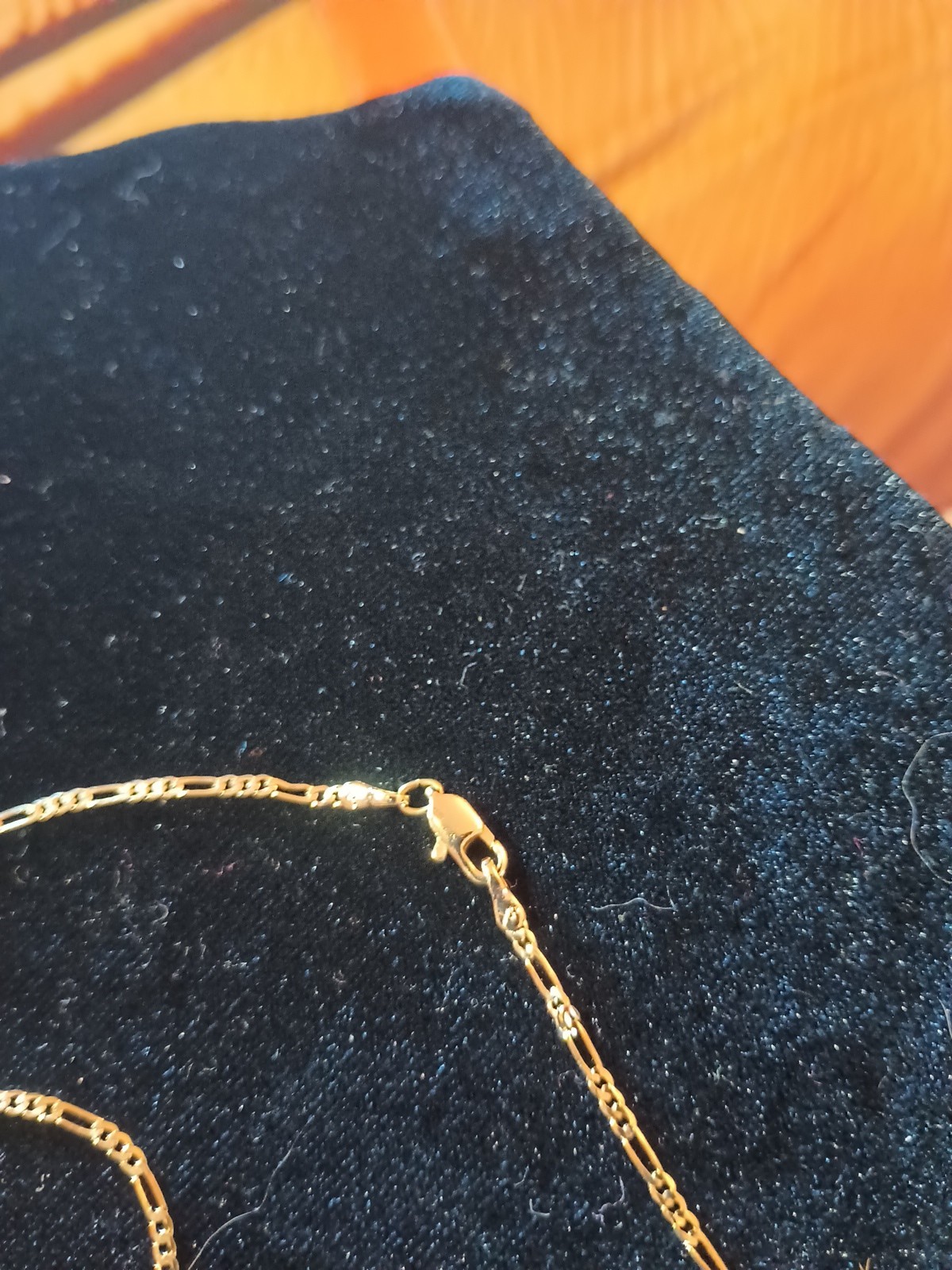 XP Chain Necklace 17″, 14 K Figaro Gold Plated. Pendant Not Included