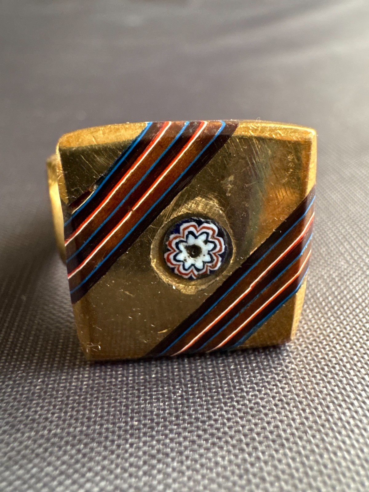 Vintage Moroccan Tuareg Brass Ring Large Berber Sahara Handmade Ring Size 12 US