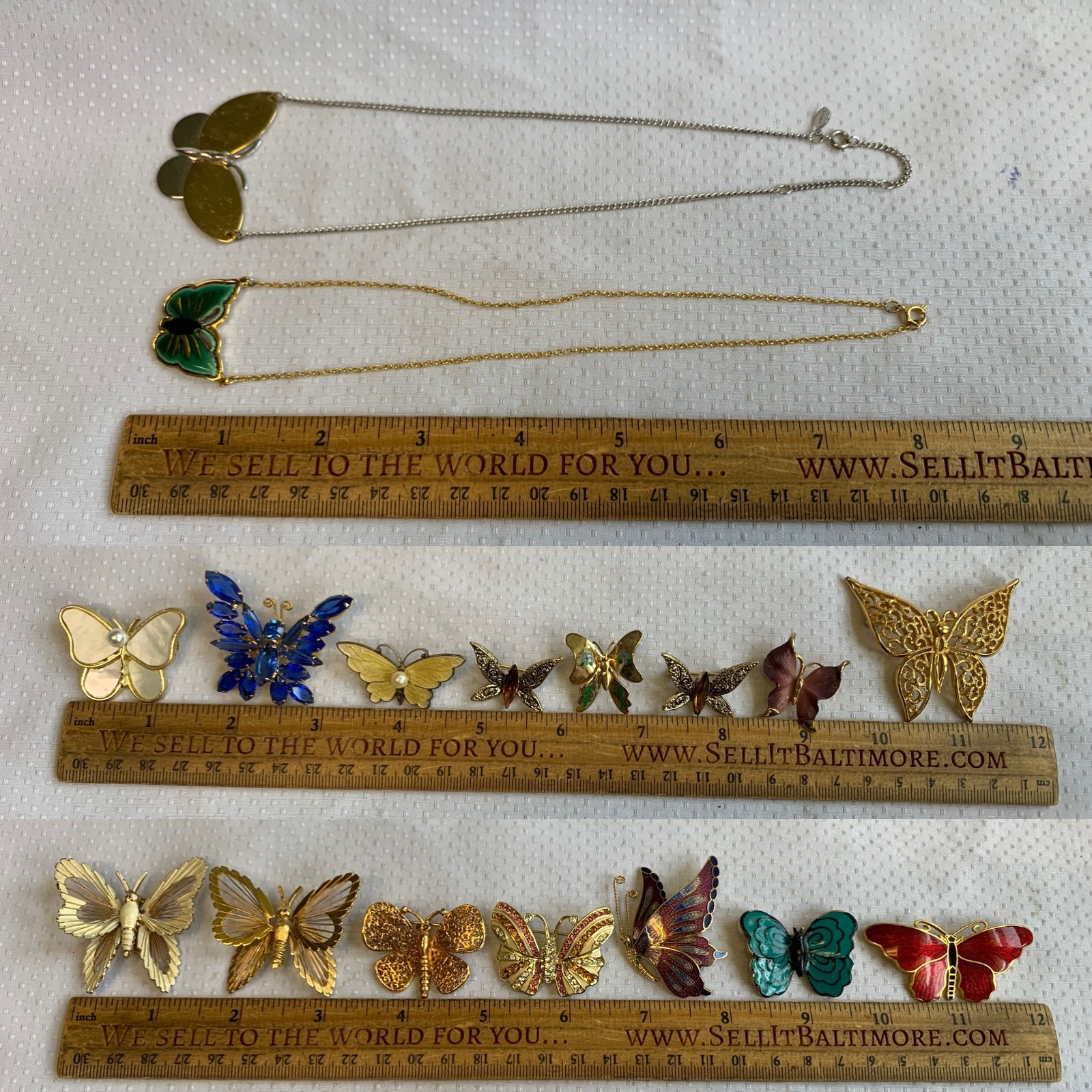 Vtg Butterfly Costume Jewelry Lot Eisenberg Sporrong & Co Trifari Monet Avon