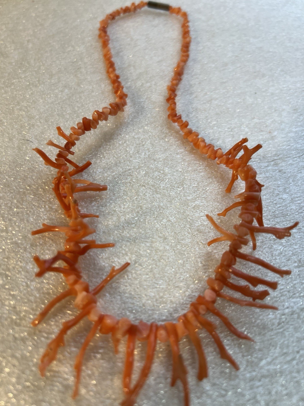 VTG Branch Coral Necklace 18” Graduated Mediterranean Genuine Coral