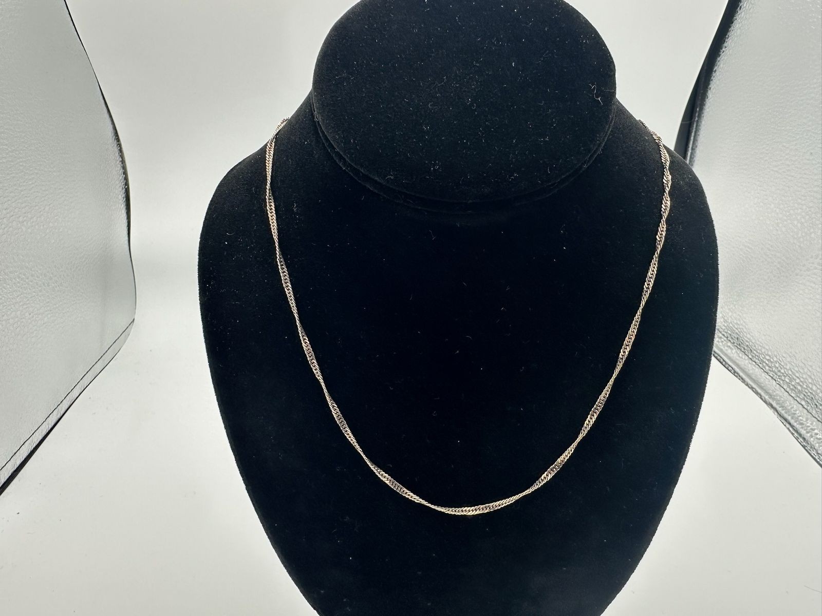 4.25g Vintage Sterling Silver 925 Twisted Curb Chain Necklace 20 in M