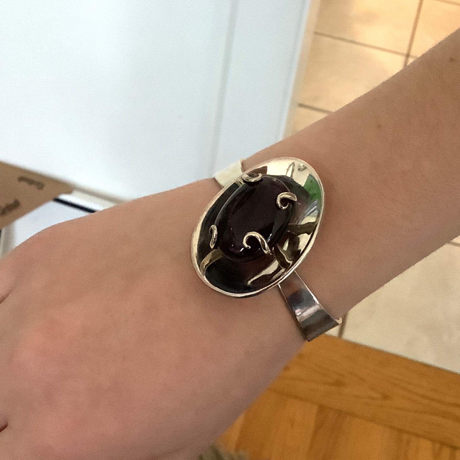 VTG Los Castillo MCM Sterling Silver Bracelet Amethyst?