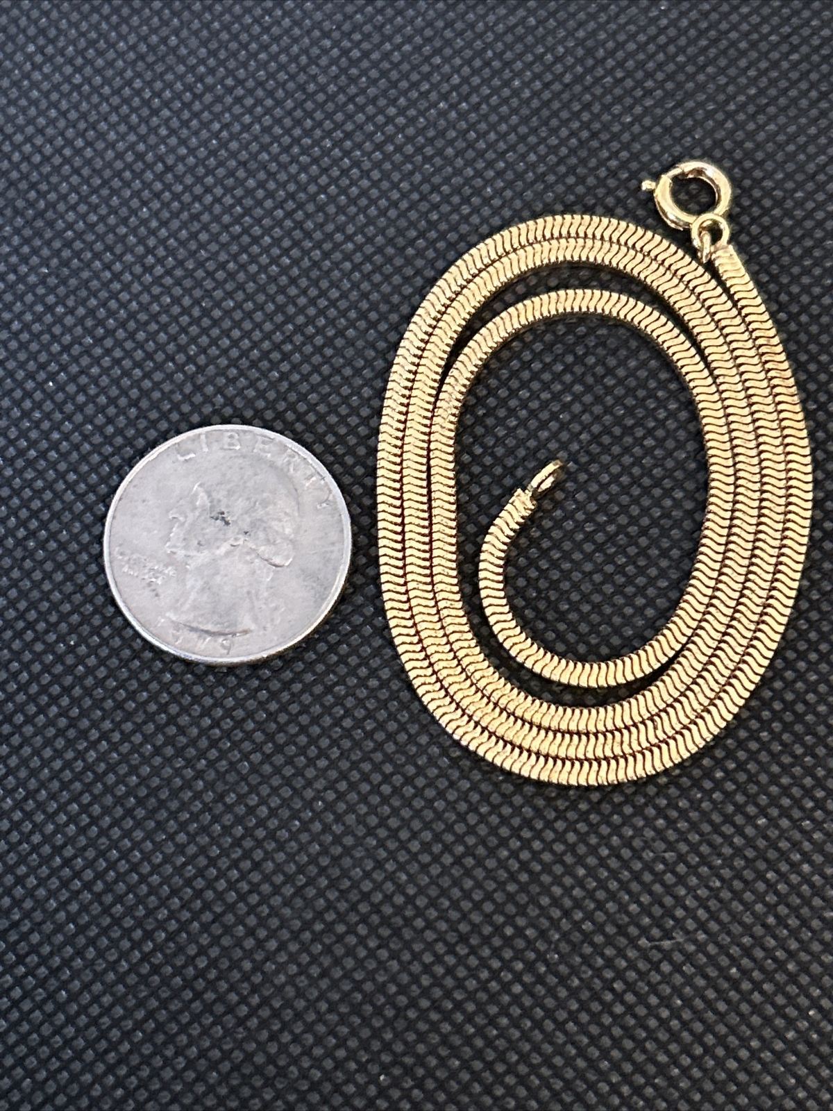 Necklace Chain Snake High Quality Gold Plated Gold Tone Americ KJ 19” GERMANY