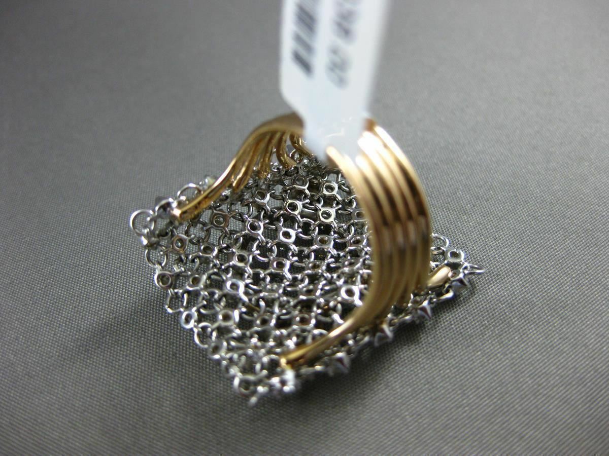 ESTATE LARGE 1.52CT DIAMOND 18KT WHITE & ROSE GOLD FLEXIBLE CIRCLE OF LIFE RING