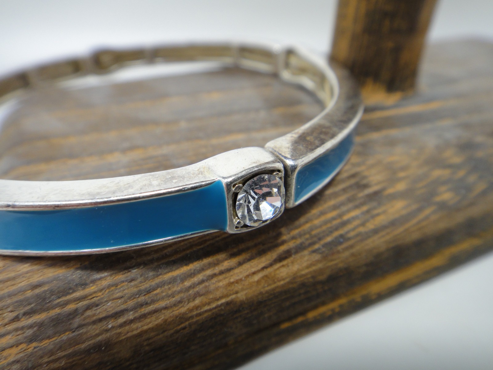 Premier Designs Bracelet Turquoise – Blue CZ Rhinestone Enamel Stretch