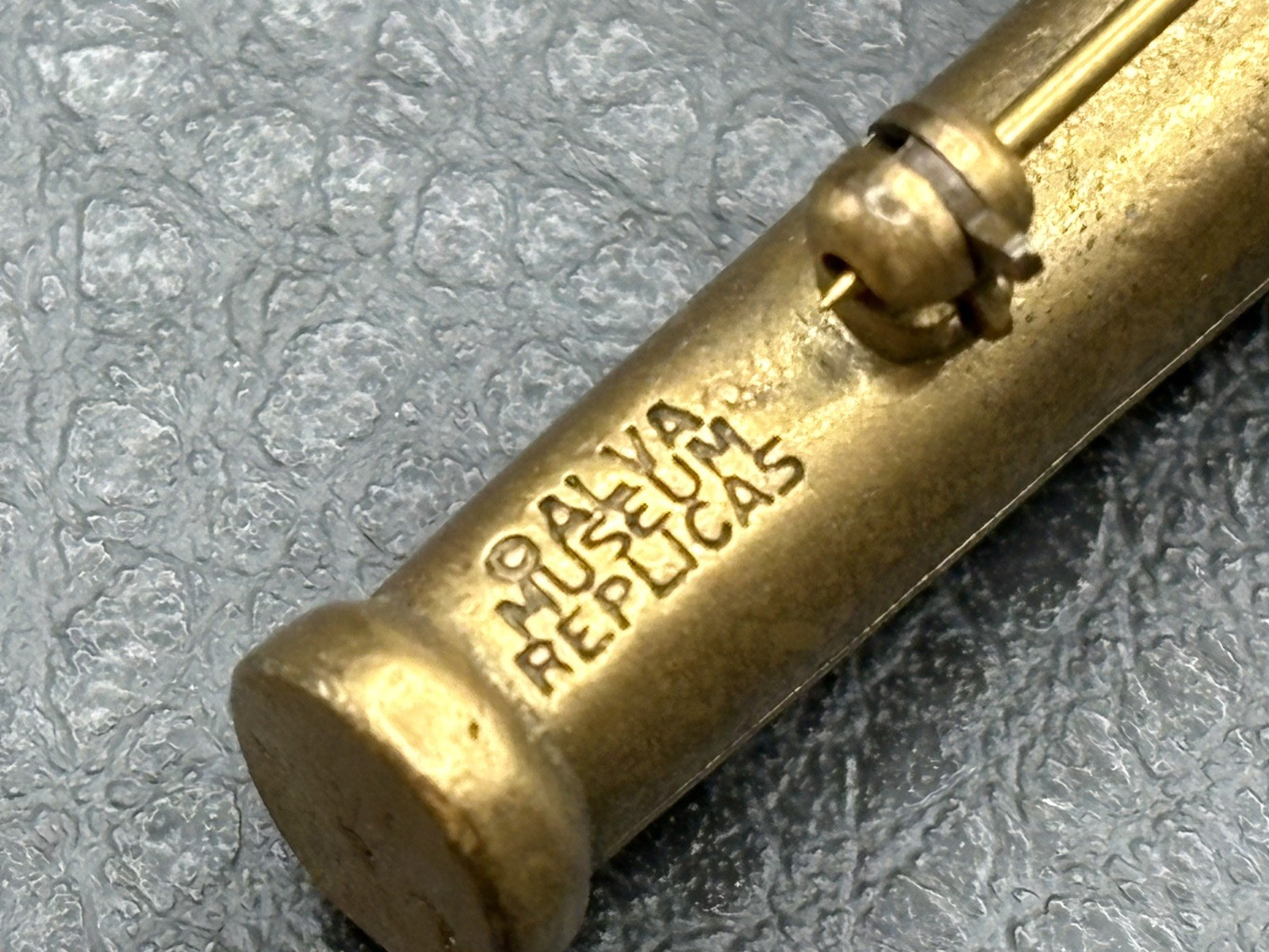 Vtg Signed ALVA Museum Replicas Goldtone Polished FERTILITY GODDESS Pendant