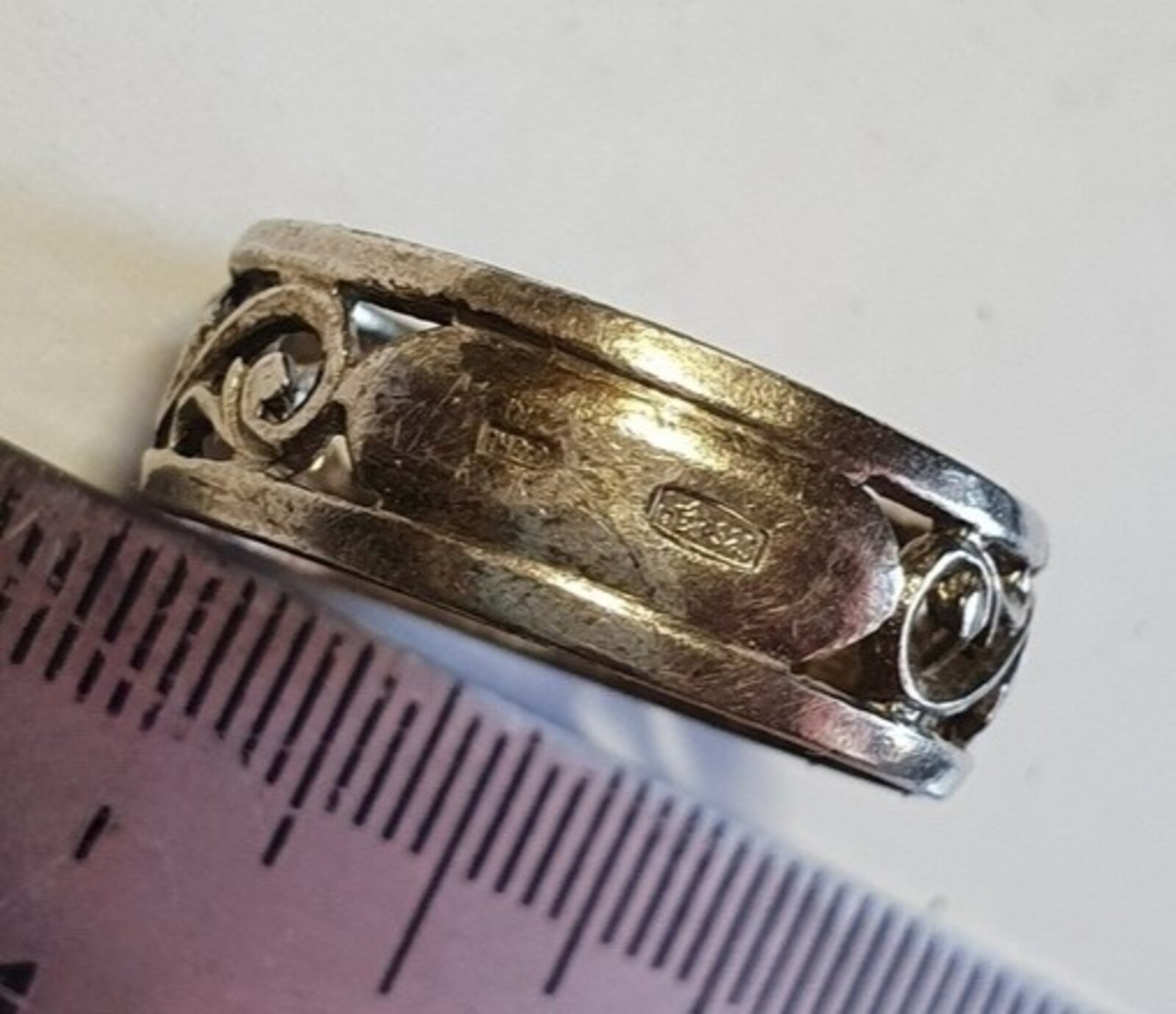 Vintage Soviet USSR ring sterling silver 925 ⭐ Size 8 Weight 3.15 g.