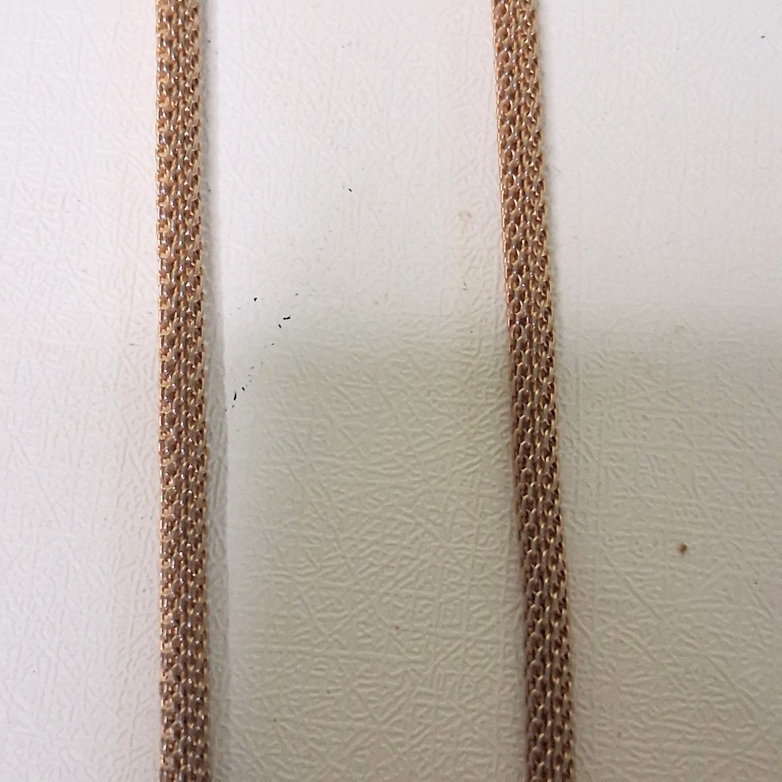 Gold Tone Mesh Chain Necklace Jewelry Minimalist Vintage