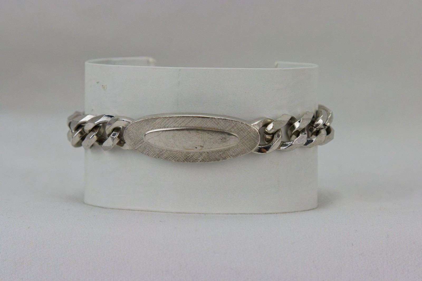 Swank Vintage Silver Tone Chunk-Chain Bracelet, 4gr
