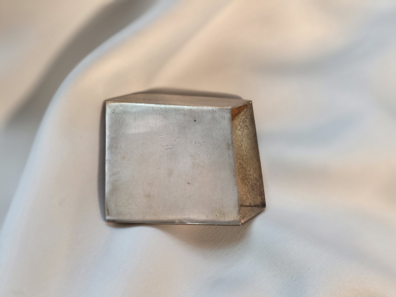 Vintage MCM Geometric Brooch Pendant 97.2% High-Purity Modernist Two-Tone 26.2 g