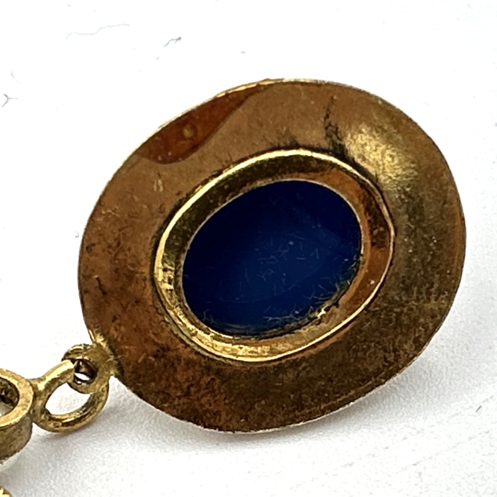 ORIGINAL BY ROBERT vintage brooch – Victorian Revival gold faux lapis pearl pin