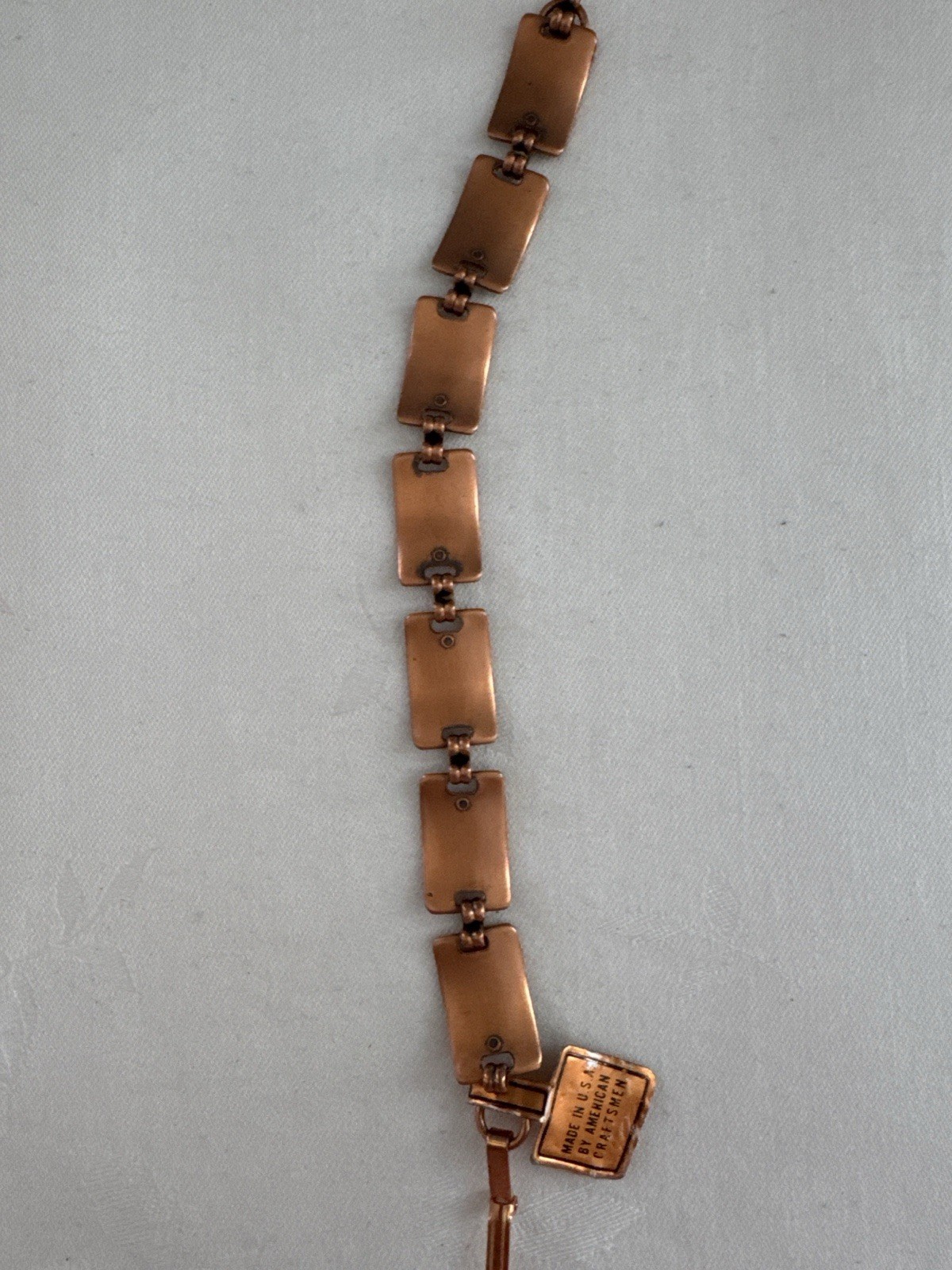 Vintage Bell Trading Post Solid Copper Bracelet Southwestern Geometric 1950s-Tag