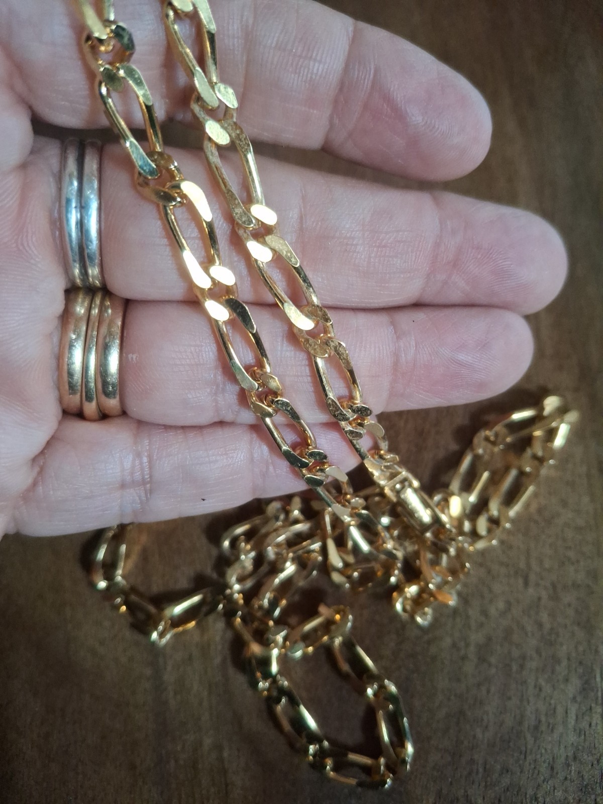 Monet 30″ Gold Tone Chain Necklace Figaro EXCELLENT CONDITION Jewelry