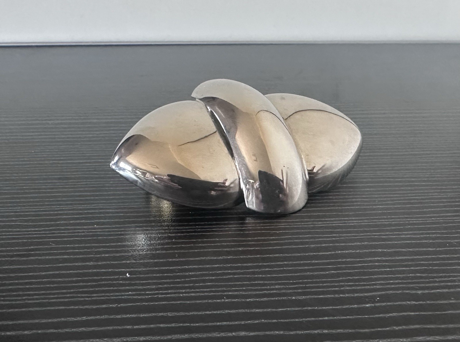Vintage MCM Sterling Silver Minimalistic Sculptural Brooch