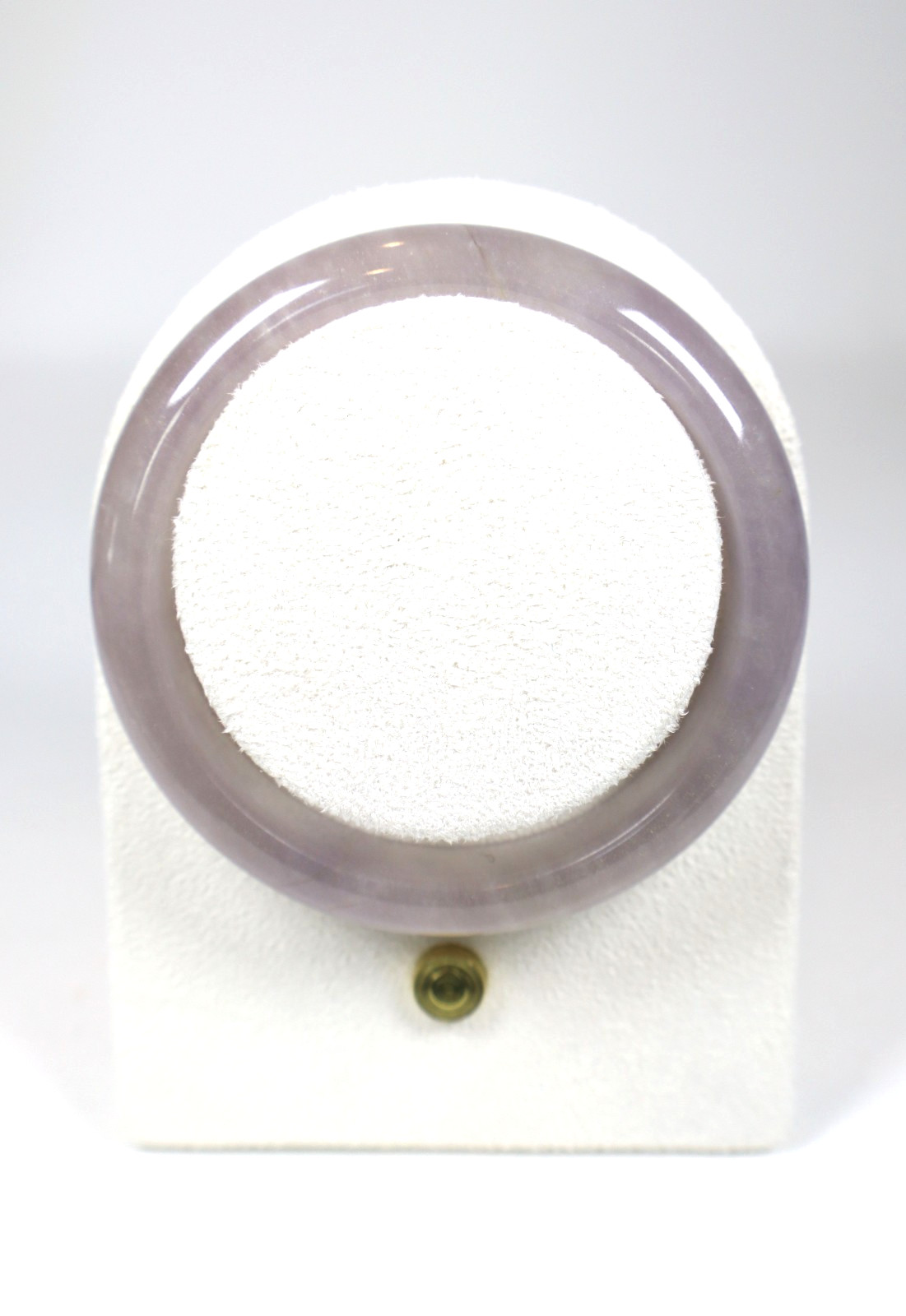 Rare Genuine Vintage Translucent Purple Lavender Jadeite Bangle 57.09mm Diameter
