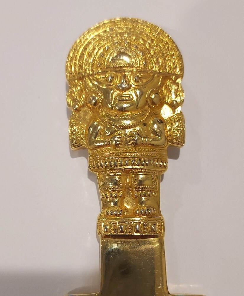 Peruvian Gold Plated Brooch 1982 World’s Fair Collectible Souvenir Vtg Pin Rare