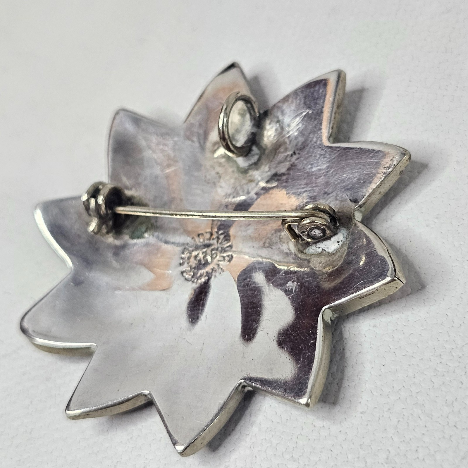Taxco Mex 925 Sterling Pinwheel Brooch Flower Multicolor Jewelry Pendant Pin