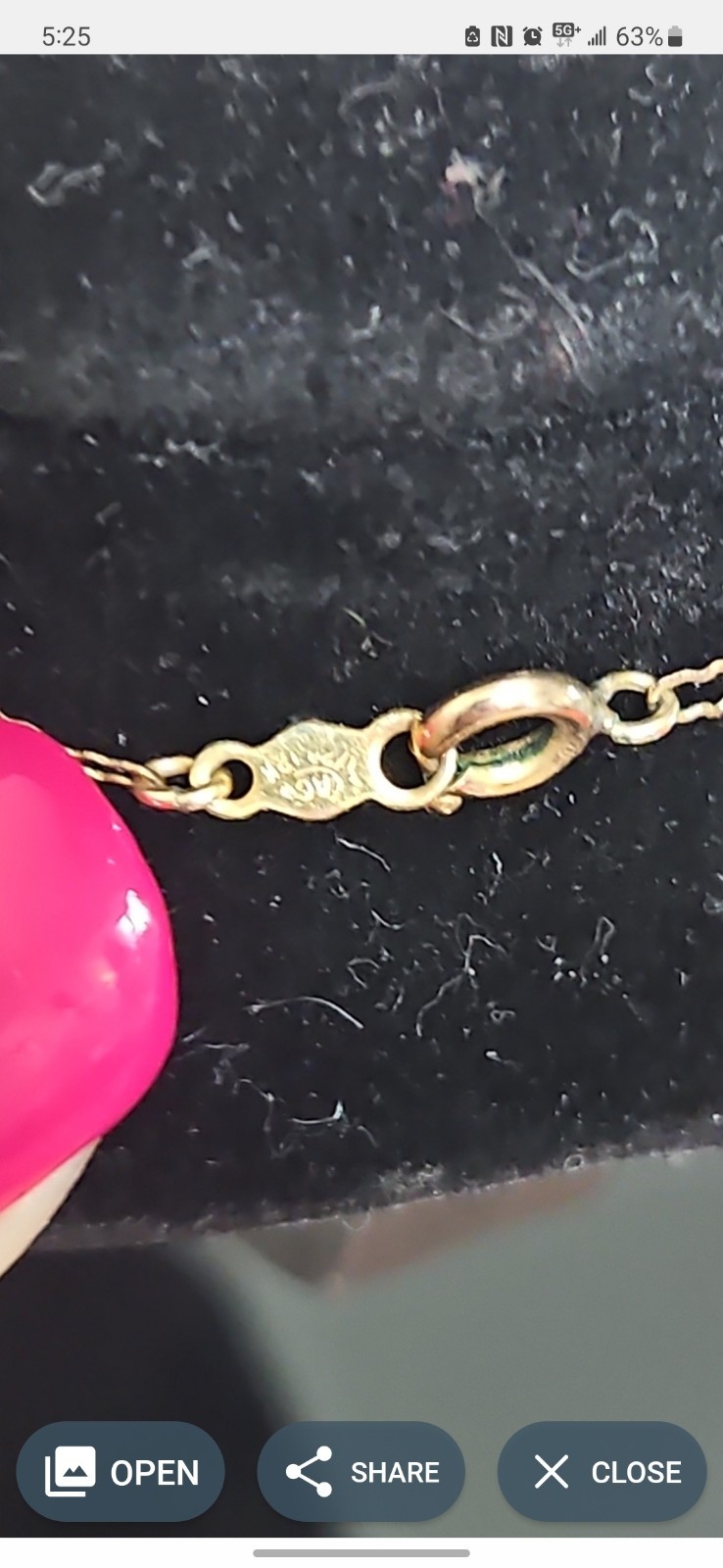 Vintage Les Bernard White Heart Pendant on 16″ ACO 1/20 12K Gold Filled Replacem