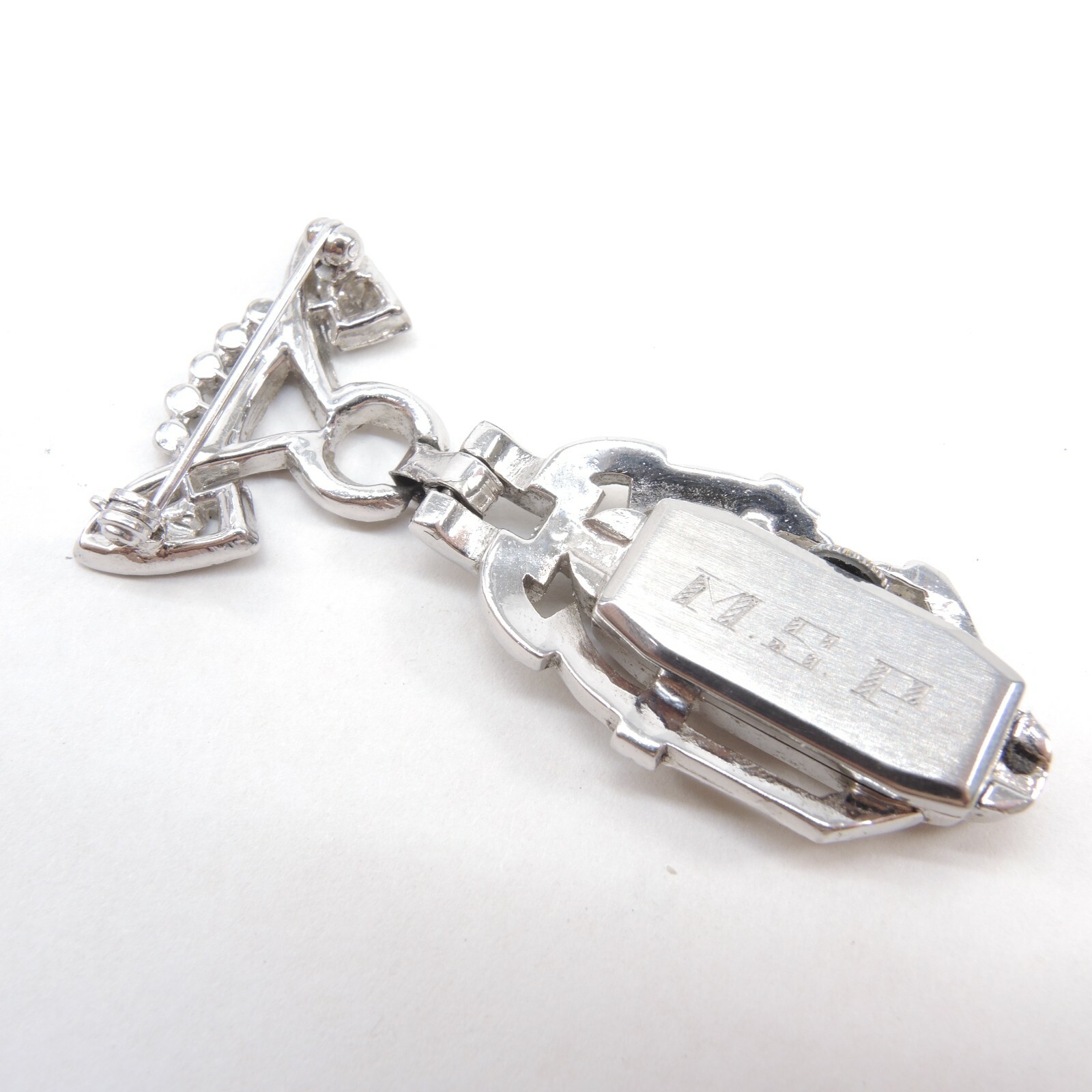 Silver Antique Brooch Nurse Watch Vintage Manual Wind Ollendorff Elite