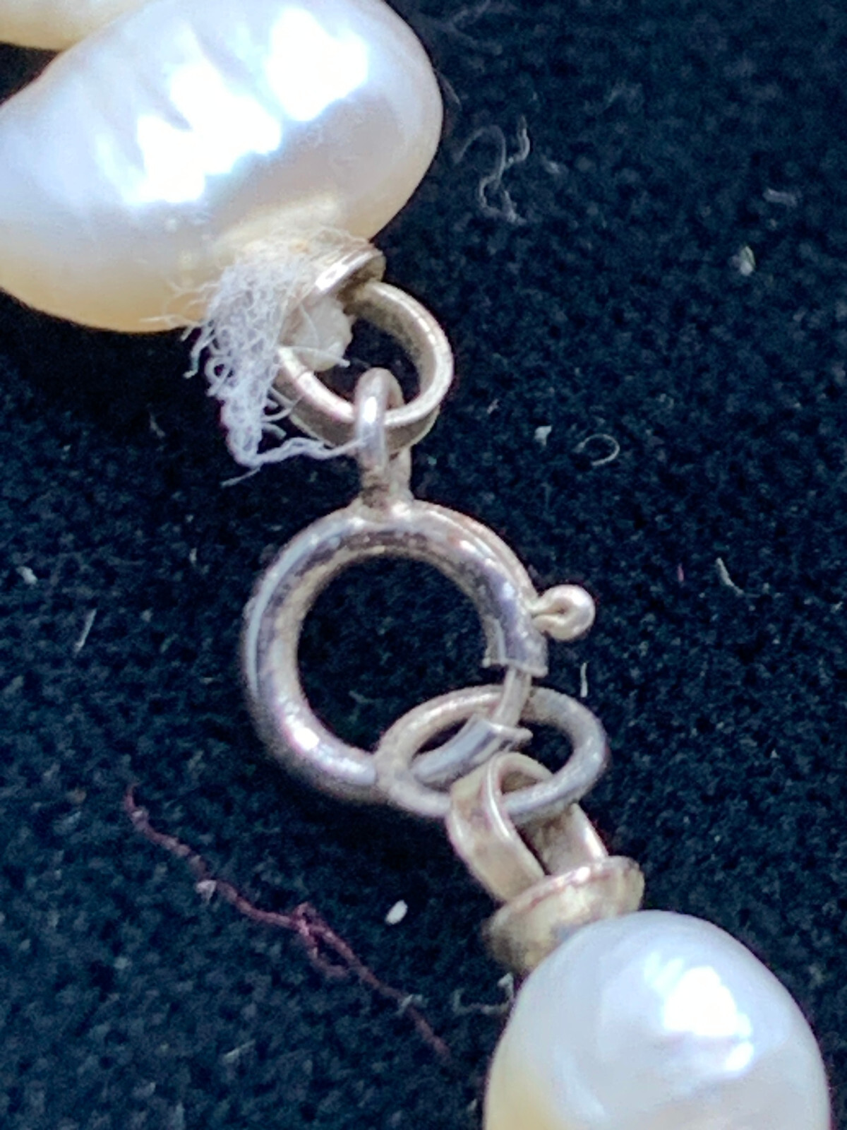 Vintage Single Strand Baroque Freshwater Pearl Necklace 60s 70s White MCM