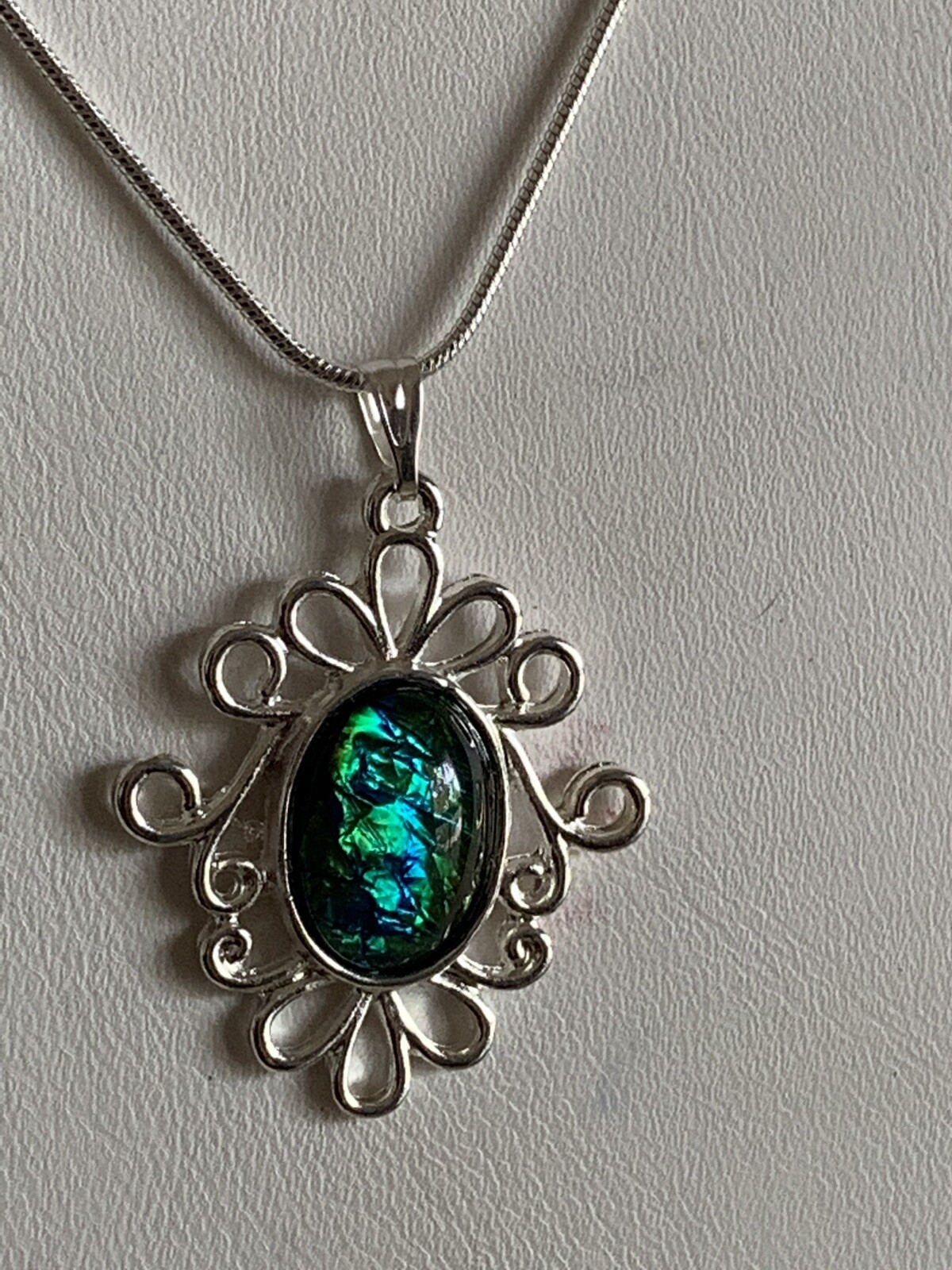 BIG Sale*Hand-CRAFTED VTG.CREATED OPAL PENDANT-No Chain Included