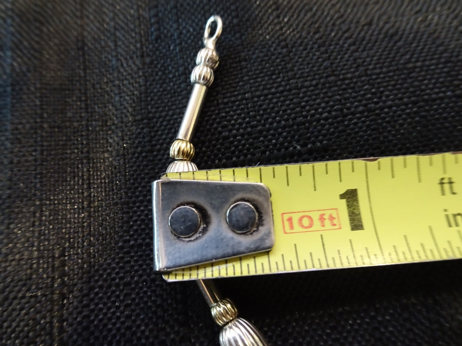 # 716-VINTAGE STERLING SILVER BEADED BRACELET-925-VERY DIFFERENT