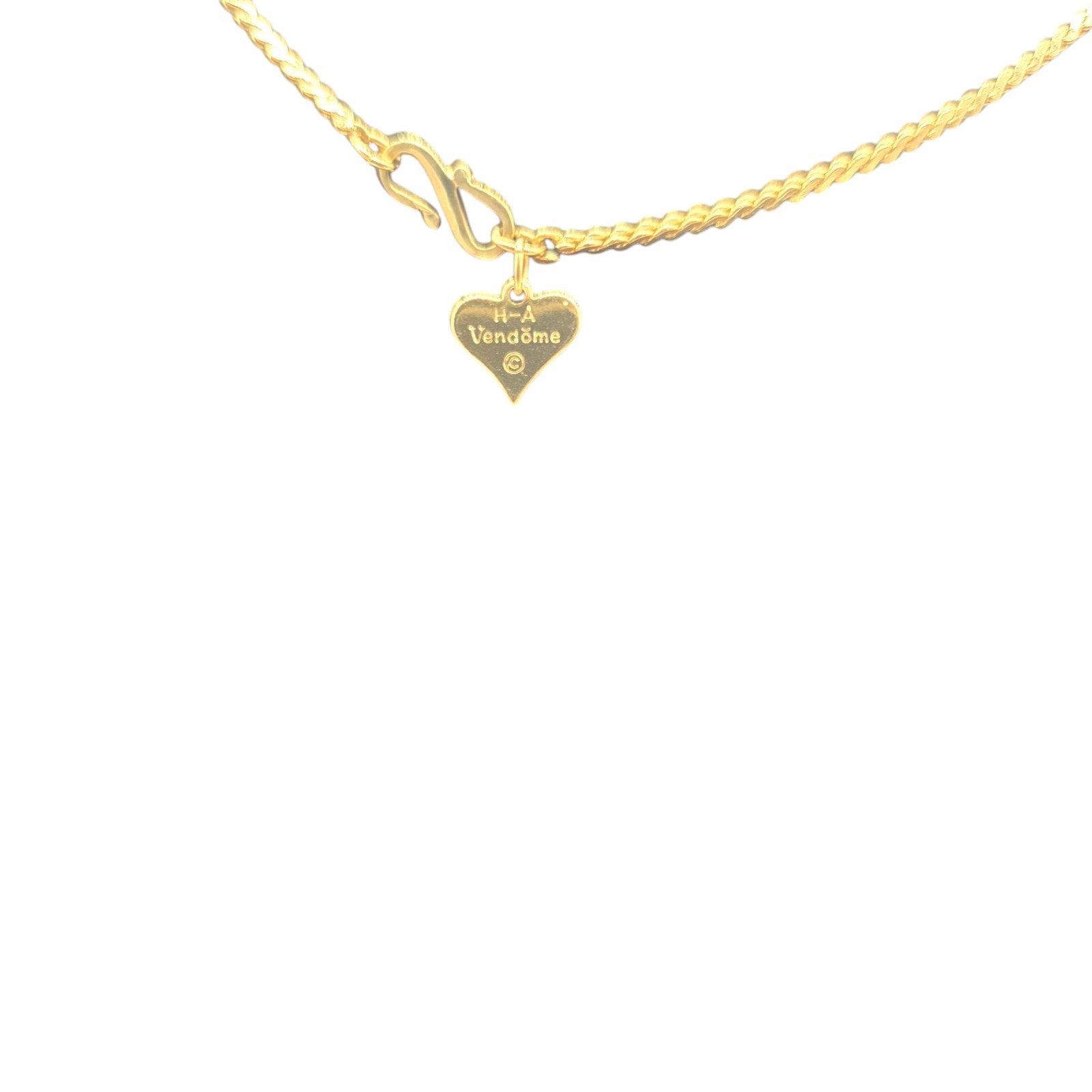 Vintage Signed H – A Vendome Gold Tone Snake Chain Choker Necklace 17″