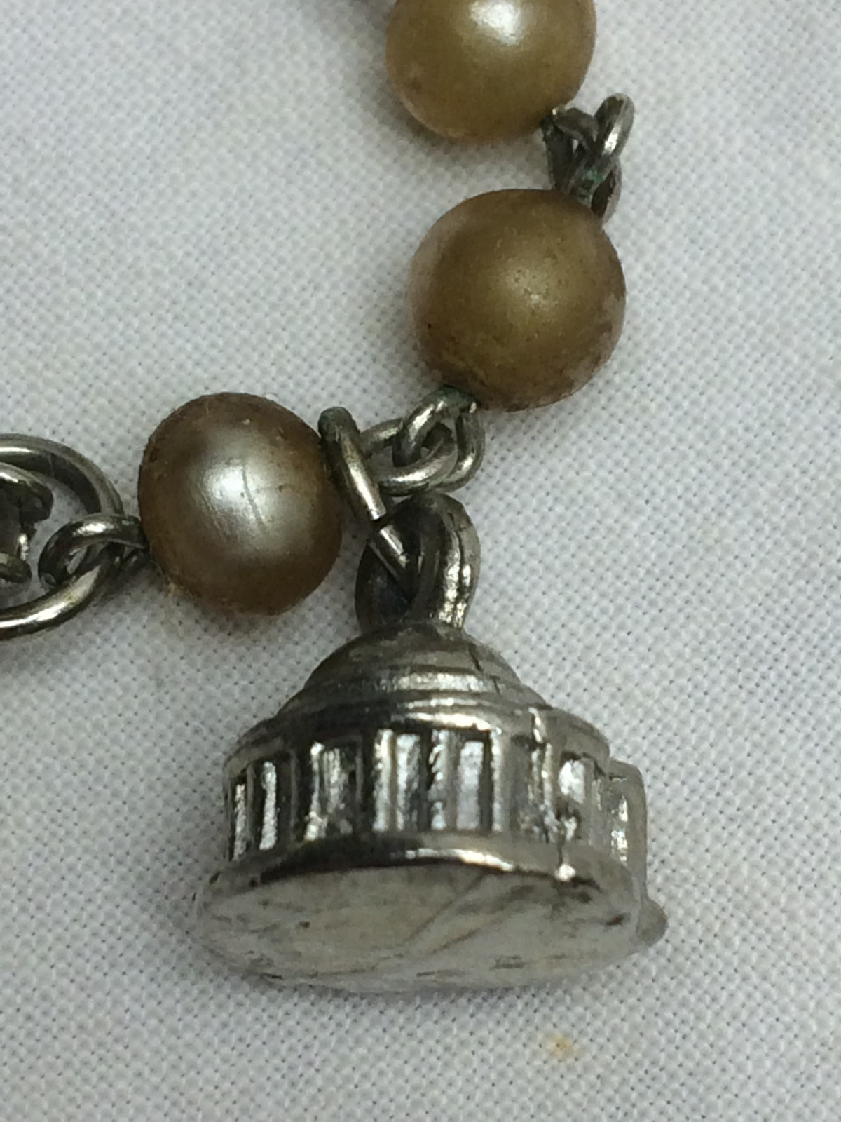 Vintage Charms and Charm Bracelet Washington D. C. Cherry Blossom Tree Buildings