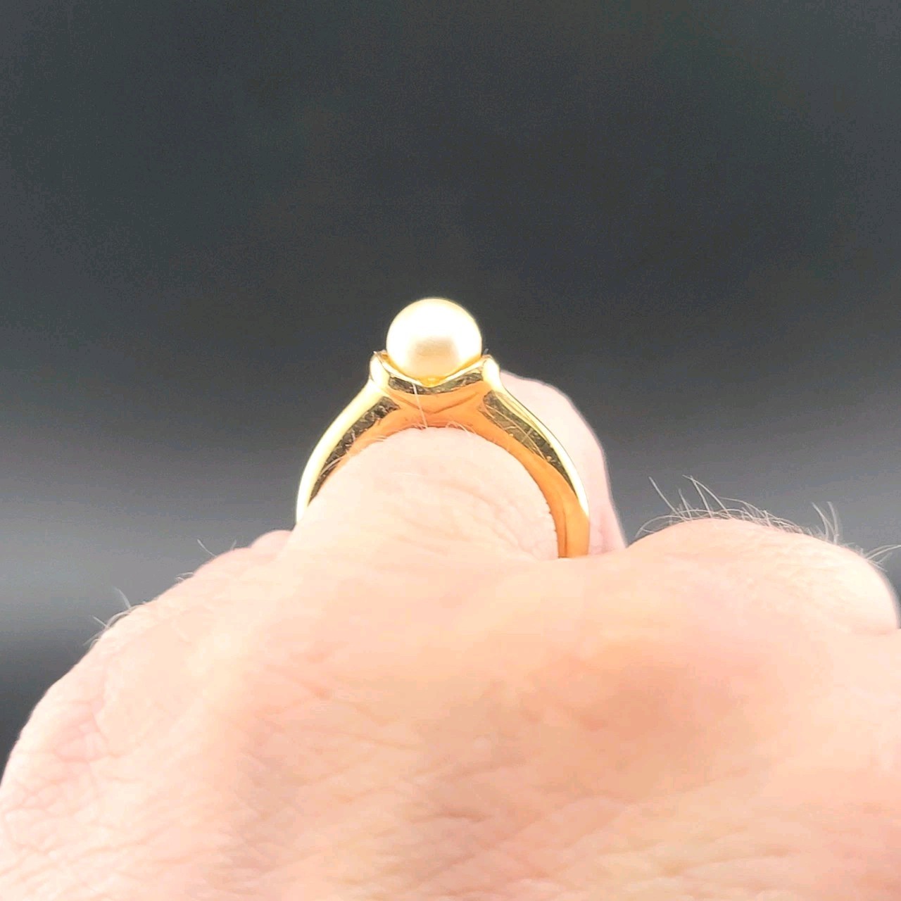 Vtg Sz 6 Ring Faux Pearl Bead Fashion Jewelry Unsigned ESPO Joseph Esposito