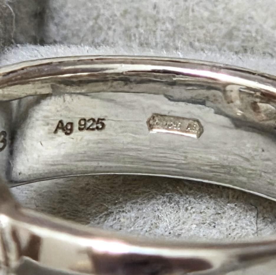 GUCCI Interlocking G SV925 Ring, Size 12 (approx.), 43777