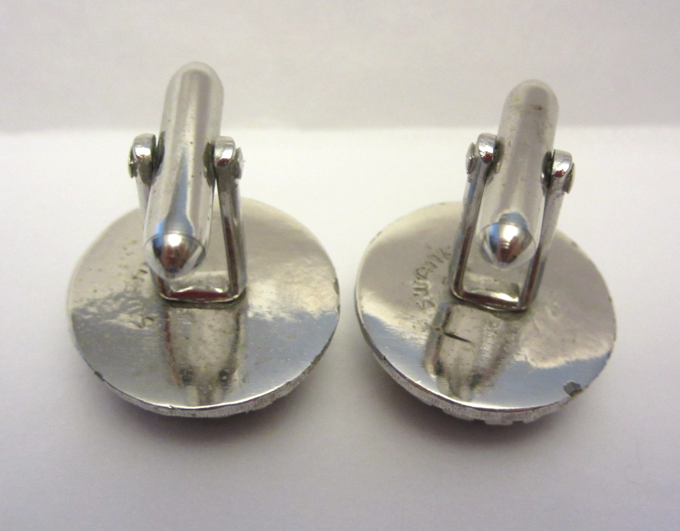 VTG Mens SWANK Warrior Roman Soldier Cufflinks -Tie Tack Set Silver Tone & Black