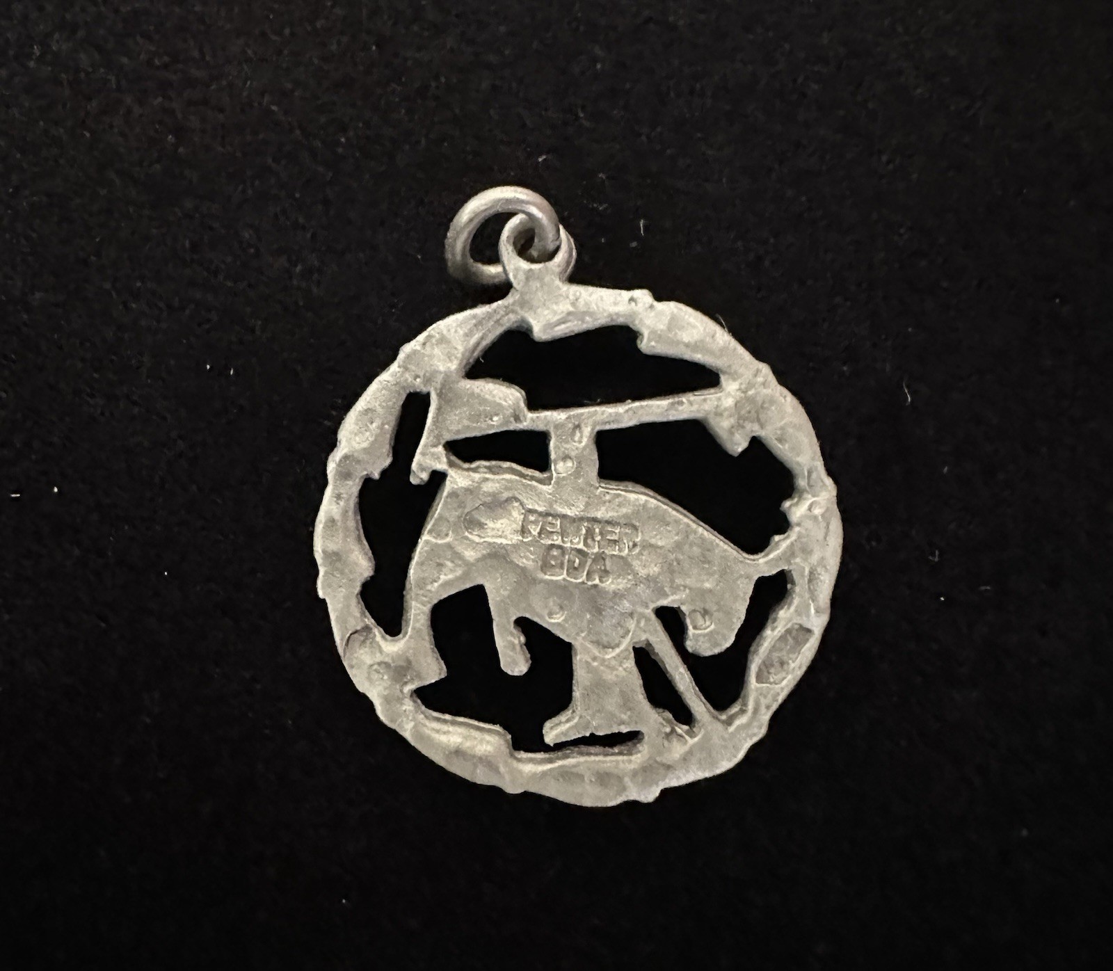 Vintage BDA Pewter Co. Taurus Zodiac Pendant