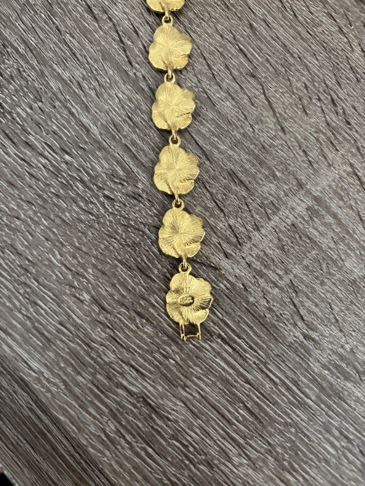 Vintage Joan Rivers Pansy Bracelet Floral Enamel Multicolor Gold Tone