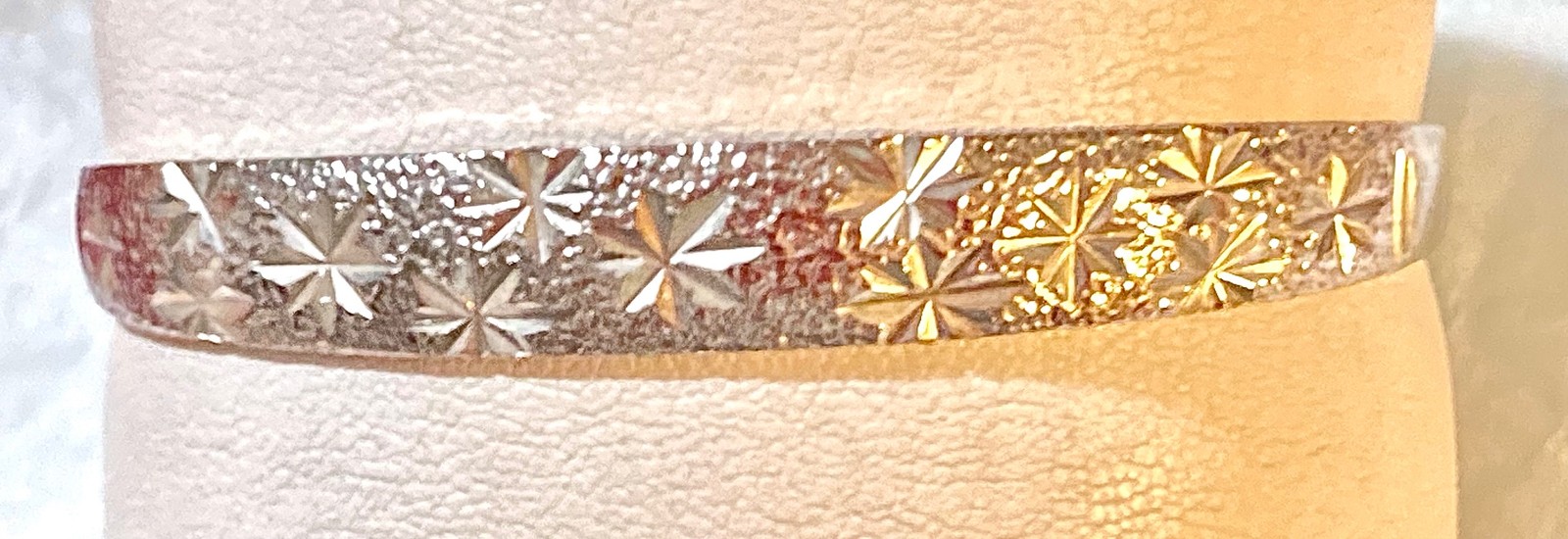 Sterling Silver Starburst Bangle Bracelet Vtg Mid Century Modern Adjustable
