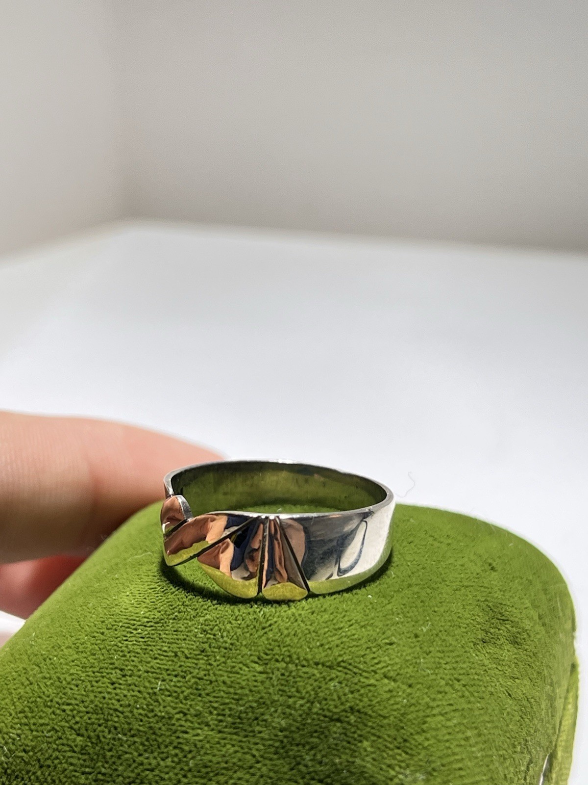 Vintage Antique 18 Karat Gold And .925 Silver Ring Size 9 3.5 Grams