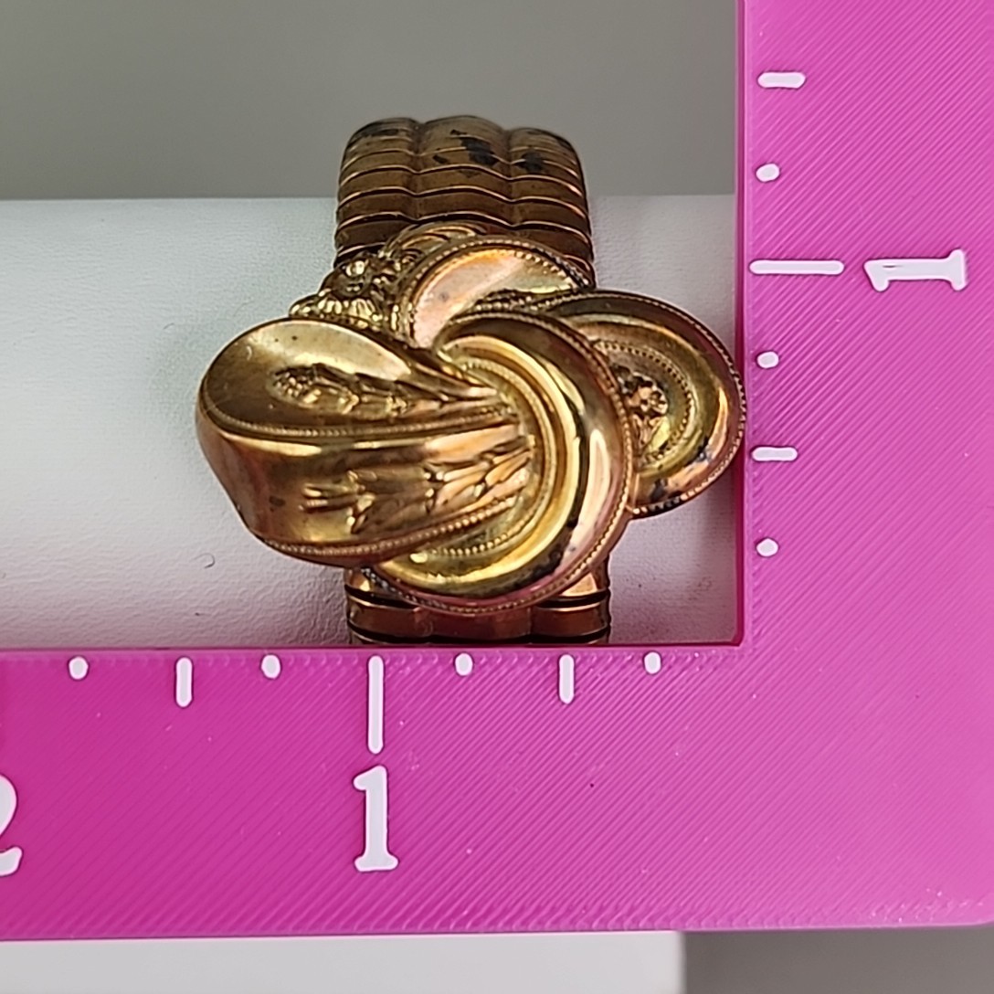 Vintage Victorian Expandable Bangle Bracelet Tubogas Germany Gold Filled 6.5″