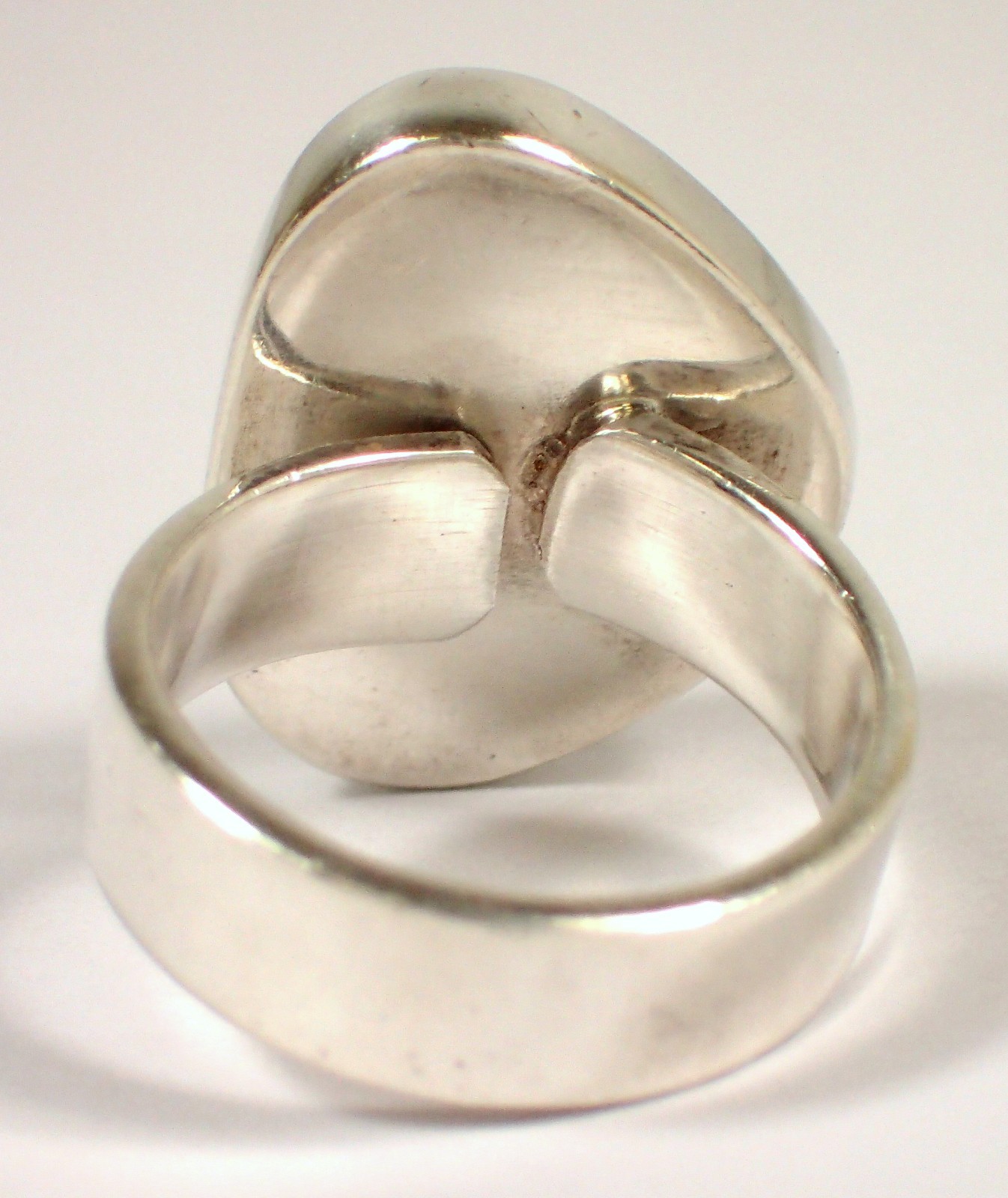 Vtg Sajen SJ Sterling Galaxy Midnight Goldstone Sandstone Modernist Ring Sz 7