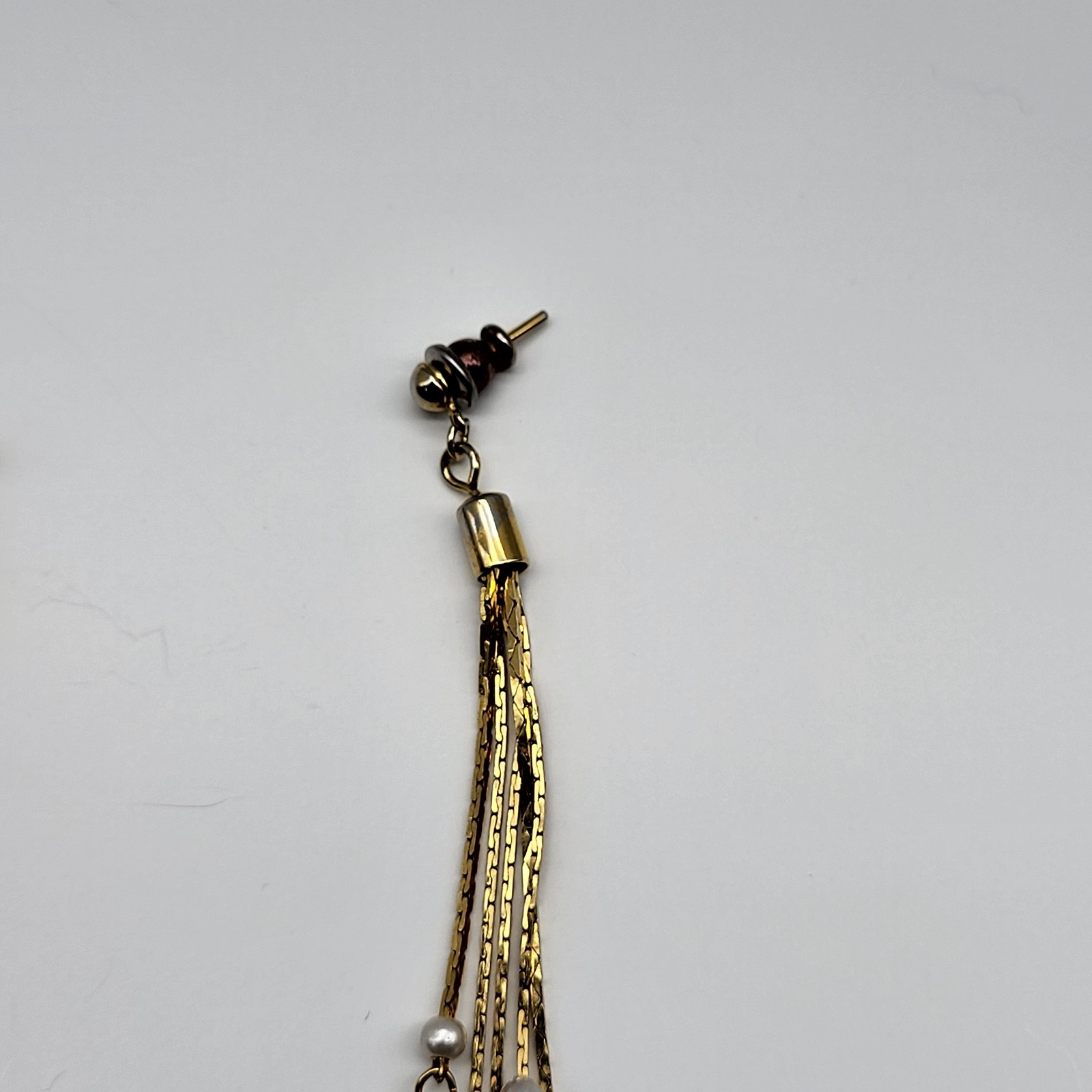 Fabulous dangle Earrings multi strand faux pearl lightweight flirty
