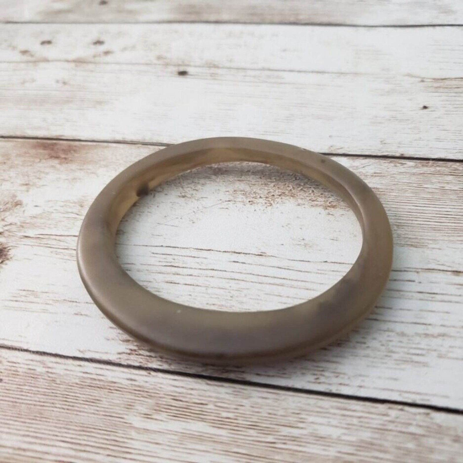 Vintage Pendant – Tan Oval (No Chain Included)