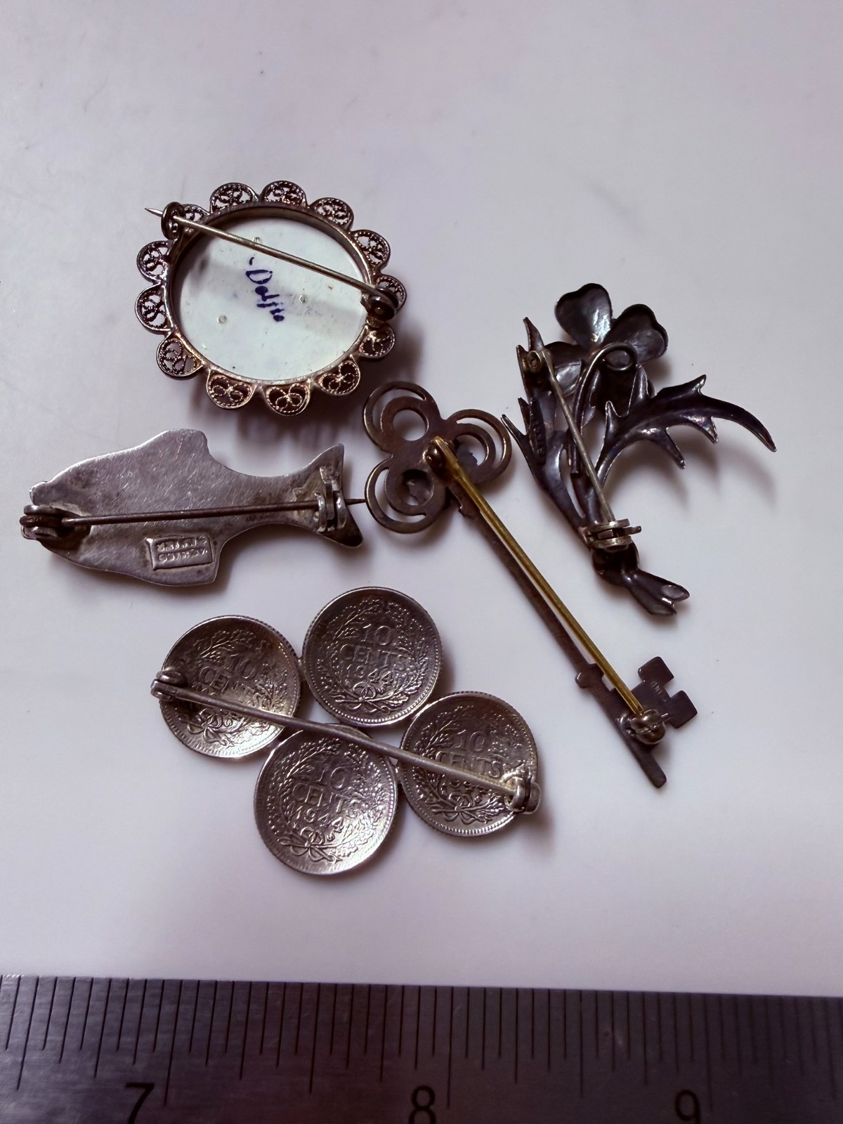 Collection Lot Amazing Vintage and Modern Sterling Silver Brooches #Decor – W6