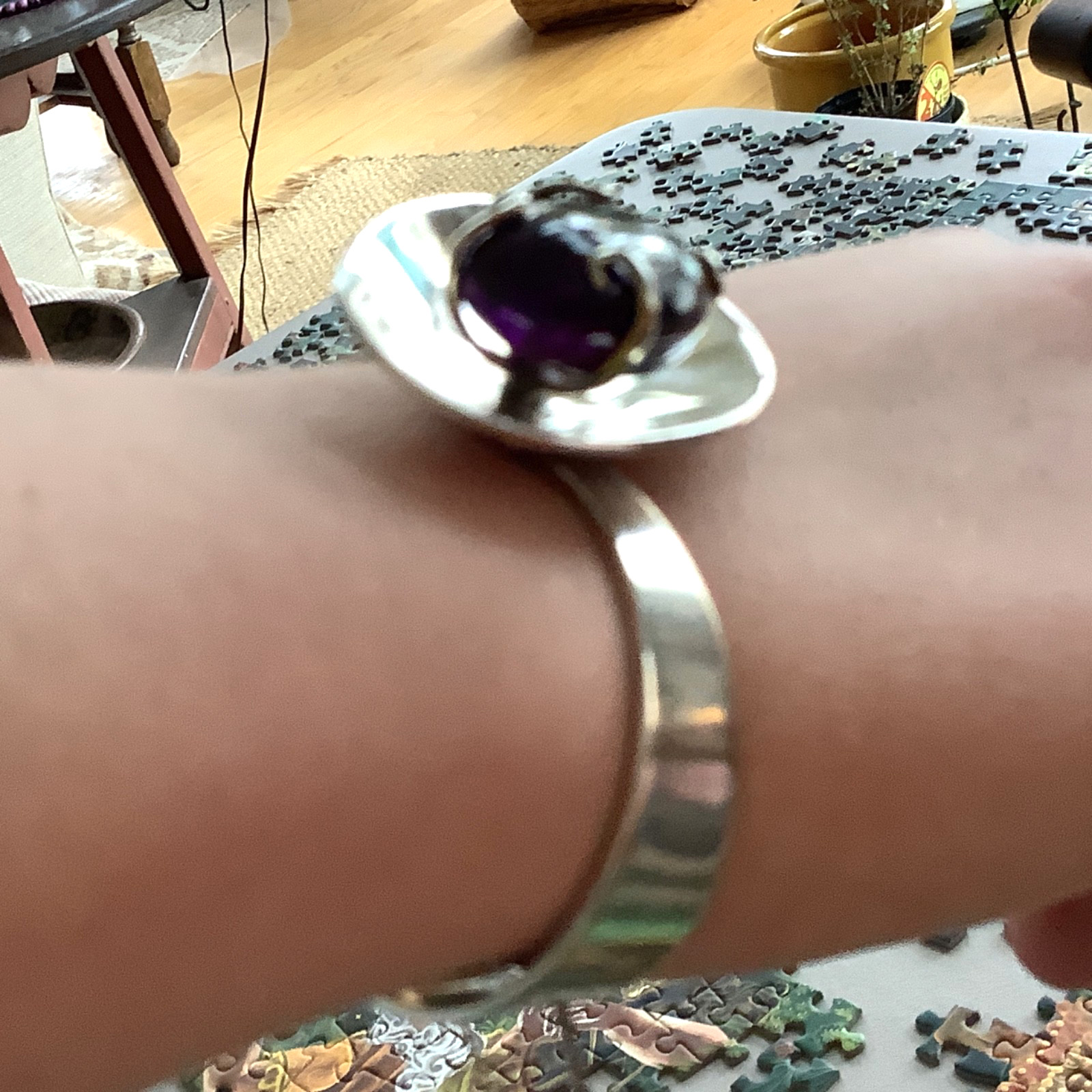 VTG Los Castillo MCM Sterling Silver Bracelet Amethyst?