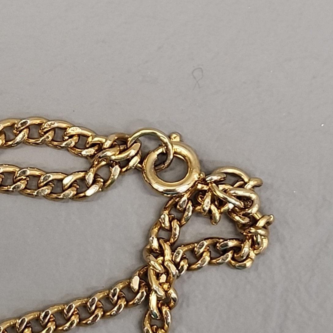 Vintage Chain Necklace Lot of 3 Gold Tone Heart Medallion Tassel 20-35″ Has Wear