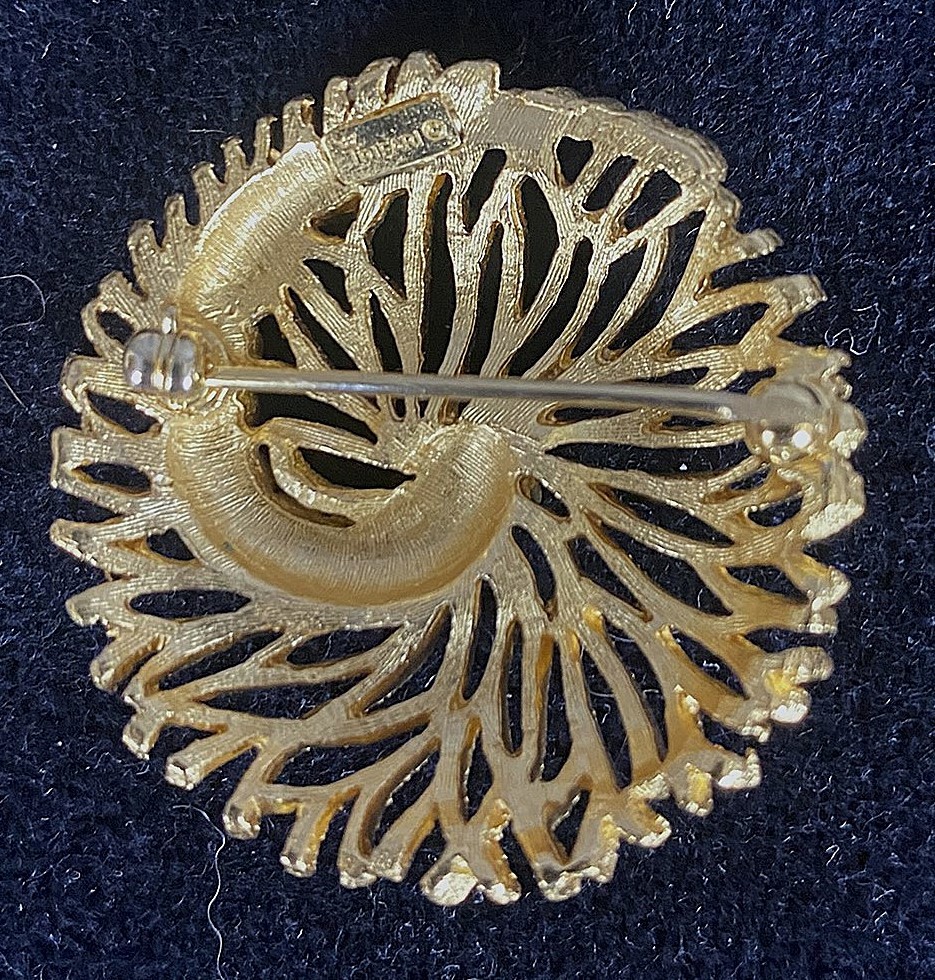 Vintage Signed Crown Trifari Jewelry, Bracelet, 3 Broochs, 4 Pair Clip Earrings