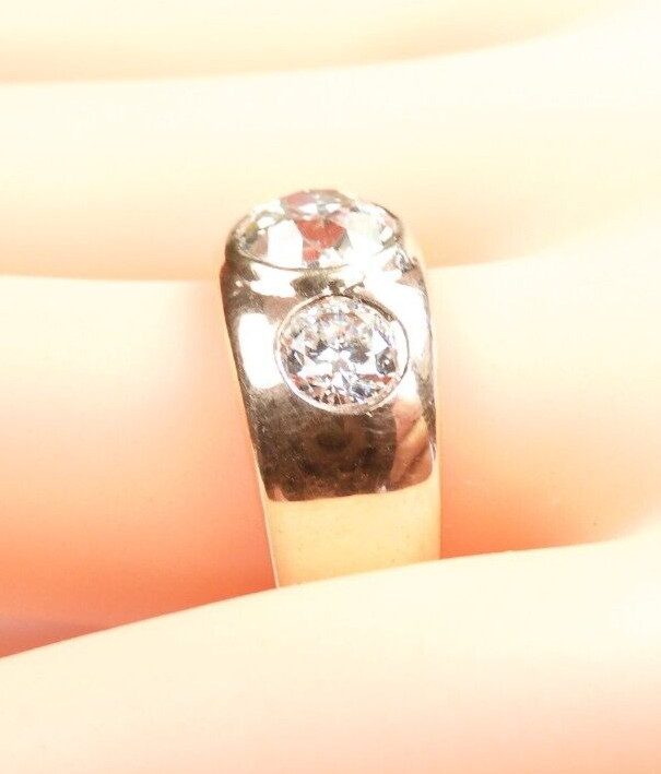 Antique 1920’s European Diamond Engagement Ring 14K Rose Gold 9 UK-R1/2 EGL USA