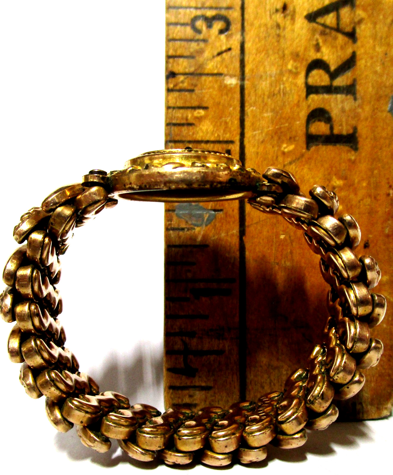 Vintage Copper/Gold Tone – Expanding – Indian Good Luck Design Bracelet