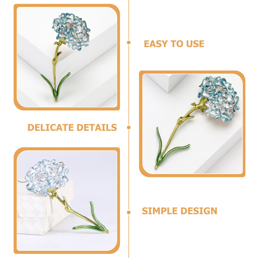 1PC Exquisite Flower Brooch Pin Carnation Lapel Pin Collar Lapel Pin Jewelry